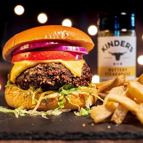 AMCIENT Kinders Seasoning Variety Pack - The Blend, Woodfired Garlic, Buttery Steakhouse, Buttery Garlic And Herb, Caramelized Onion Butter Bundled With Food Pouch And Microfiber Wash Cloth By AMCIENT.