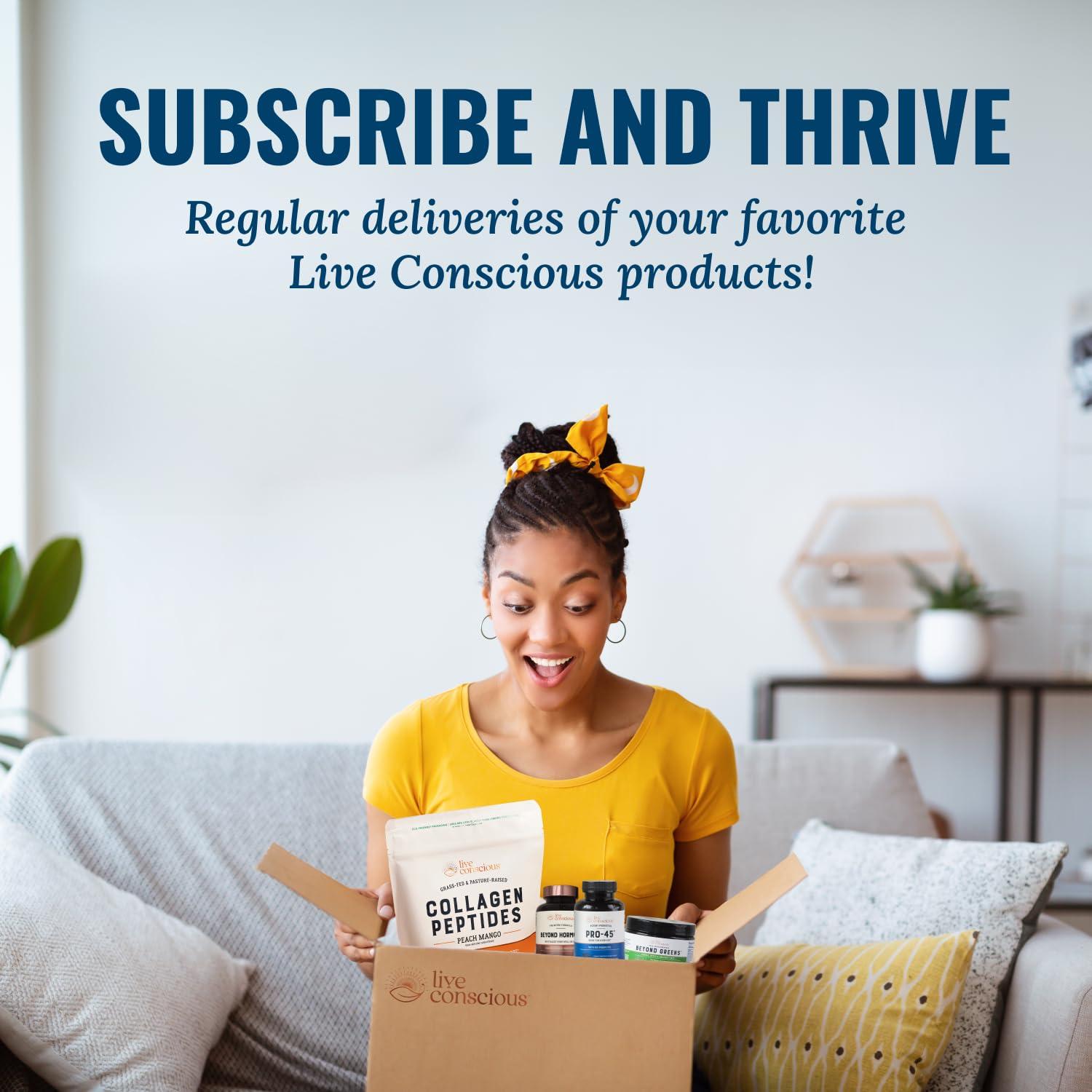 Live Conscious Live Conscious PRO45: Probiotic Formula, 45 Billion CFU, 11 Comprehensive strains. Dairy Free. Delayed Release Veggie caps. Promotes Immune and Digestive Health. 60 Capsules (2-Pack)