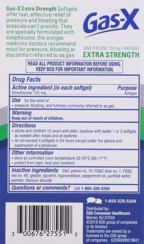 Gas-X Gas-X Extra Strength Gas Relief Softgels with Simethicone 125 mg - 50 Count (Pack of 2)