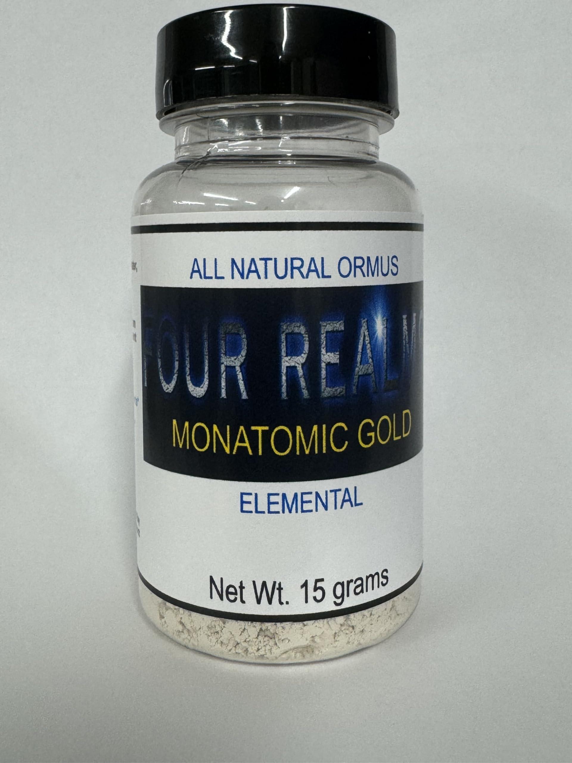 Mother Earth Alchemy Four Realms Monatomic Gold Monoatomic Gold Elixir 15 Grams - Ormus - Orme, Colloidal Gold - Zero Salt or Fillers