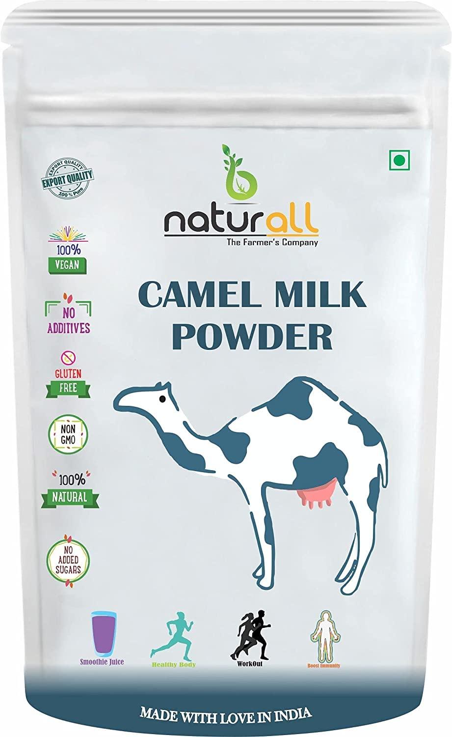 AA Export Natural Camel Milk Powder | Freeze Dried, Gluten Free, No Additives, No Preservatives - 200 GM
