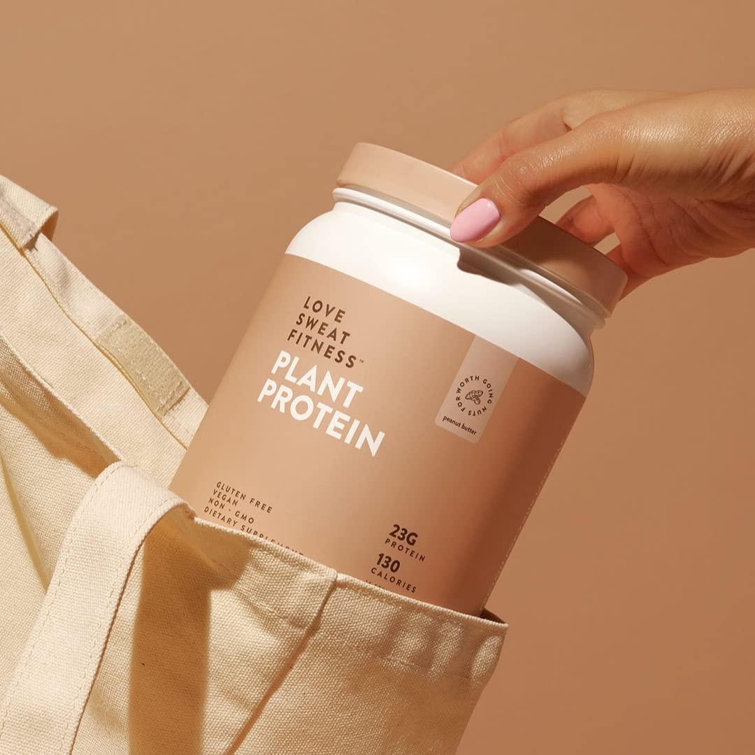 Love Sweat Fitness Love Sweat Fitness Organic Vegan Protein Powder | Peanut Butter | 23g Protein, 14 Servings, Plant Based, Gluten Free, Non-GMO