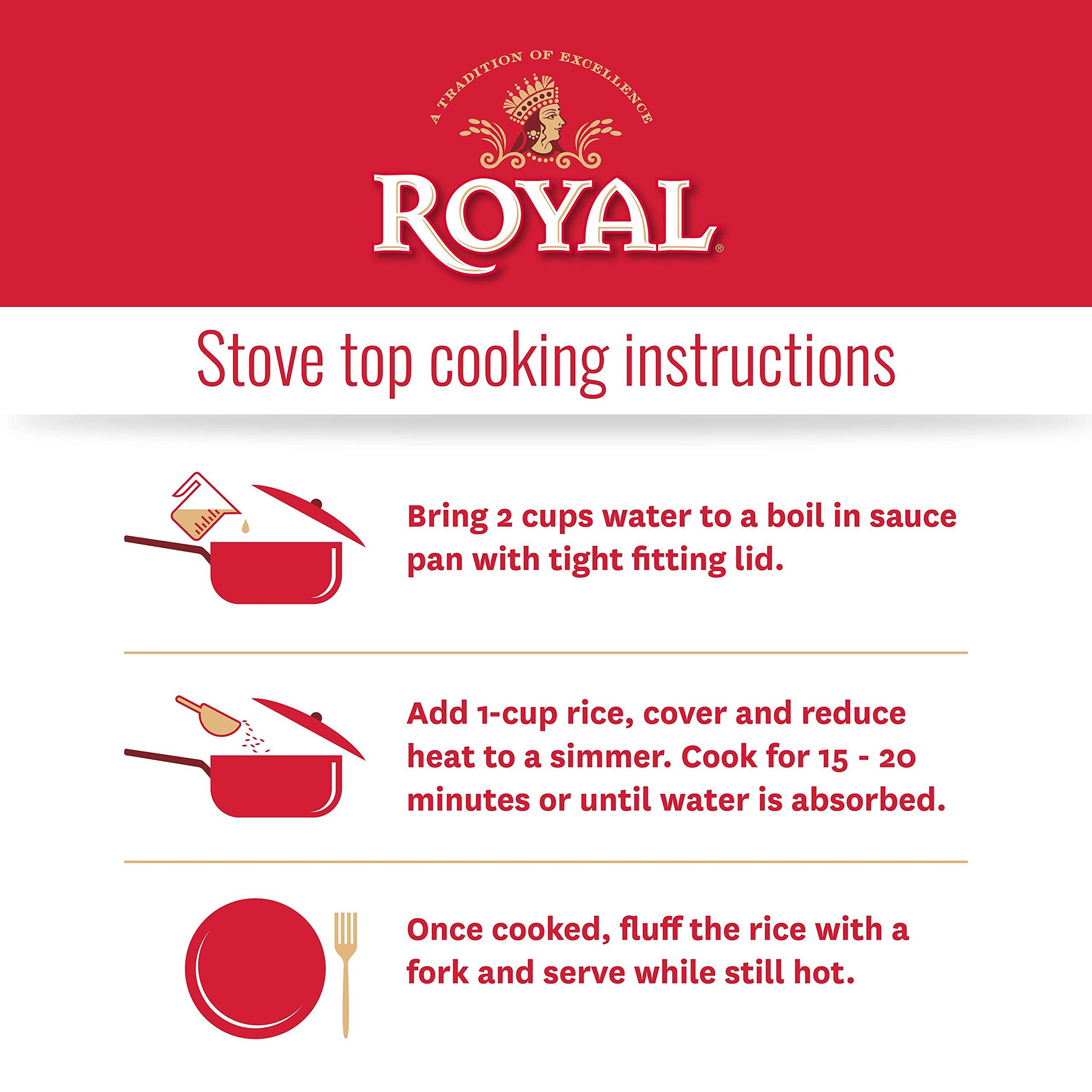 Royal Royal Chef\'s Secret Sella Basmati Rice - Authentic Extra Long Grain Parboiled Basmati White Rice - 20 lb Bag