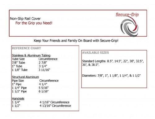 Secure Grip&#174; Secure-Grip: Non-Slip Boat Handrail Cover 44.5" (Fits 48" Grab Bar)