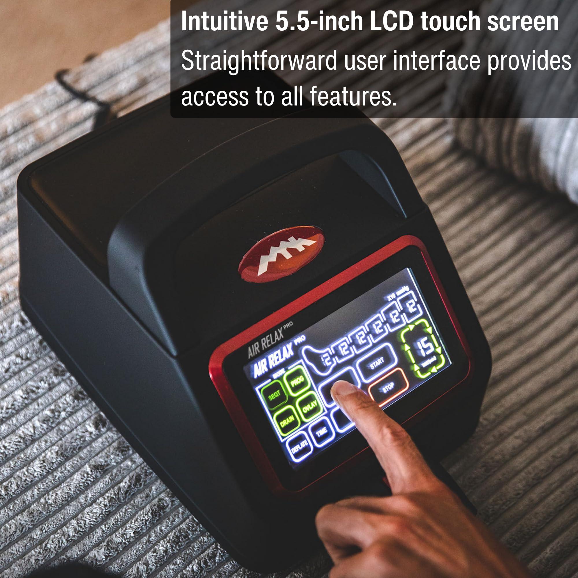 Air Relax Air Relax Pro AR-4 Professional Compression Boots, FDA Cleared Leg Recovery System, Medical Grade Recovery Boots and Pump, 4 Therapy Modes 6 Chambers, for Circulation and Muscle Recovery