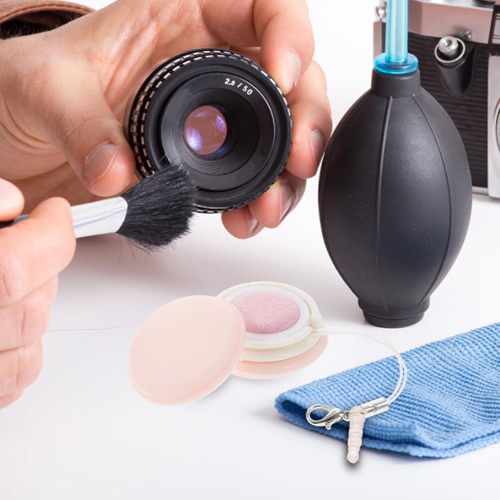 GLEAVI GLEAVI Pouch Microfiber Cleaning Cloth - 6pcs Mini Phone Screen Wiper Macaron Shape - Portable Lens & Screen Cleaner Cloth Keychain Glasses Eyeglass Brush (Pink,Blue)