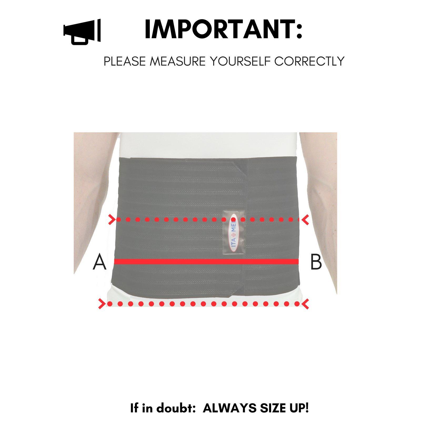 ITA-MED ITA-MED Men\'s Breathable Elastic Abdominal Binder for Post-Surgery Recovery & Umbilical Hernia Support, 9 Wide, Body-Shaping Effect, Made in USA, Beige (XXL)