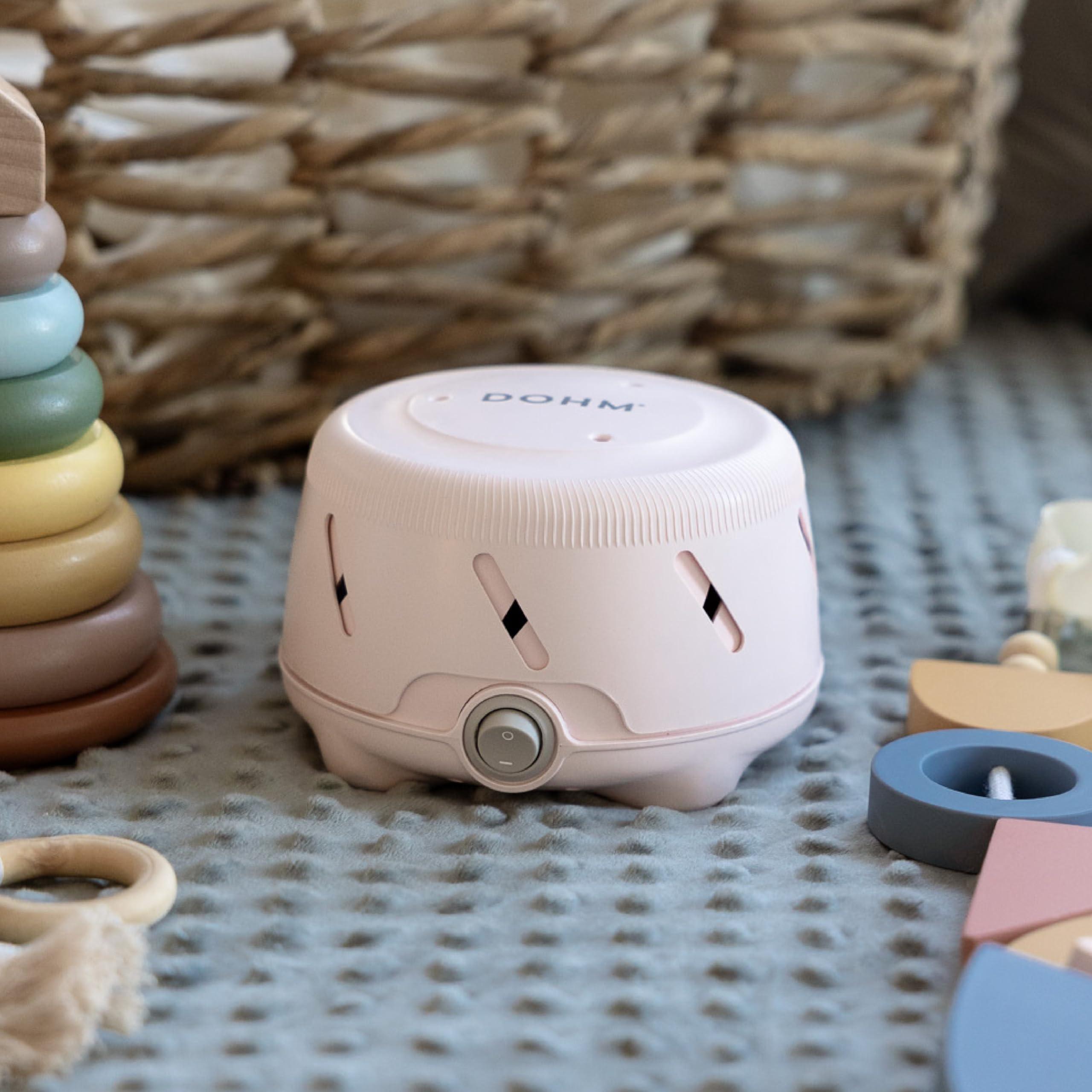 Marpac Yogasleep Dohm Uno White Noise Sound Machine, Natural Pink Noise from a Real Fan, Adjustable Tone & Noise Canceling for Office Privacy & Meditation, Sleep Aid for Travel, Baby & Adults (Pink)