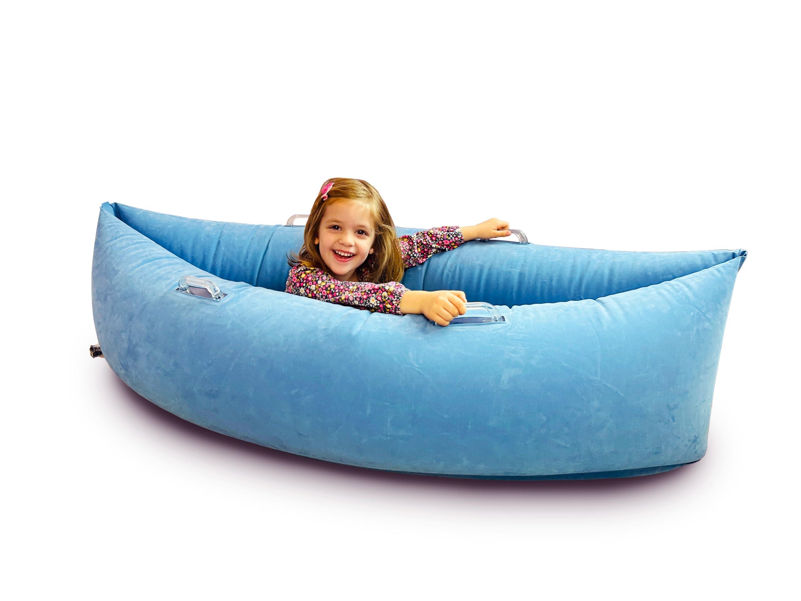 Henhecy Henhecy Sensory Chair for Kids (Ages 6-12) - 60 inches Inflatable Sensory Peapod Provides Therapeutic Relief and Compression, ADHD Sensory Toys for Autistic Children - Air Pump Included