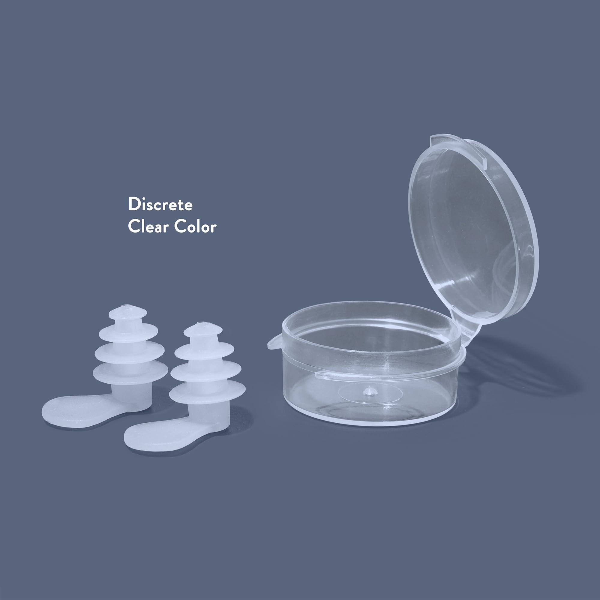 Earplanes EarPlanes+ Invisible Airplane Travel Ear Protection Clear Low-Profile Design (Adult Size, 3 Count)