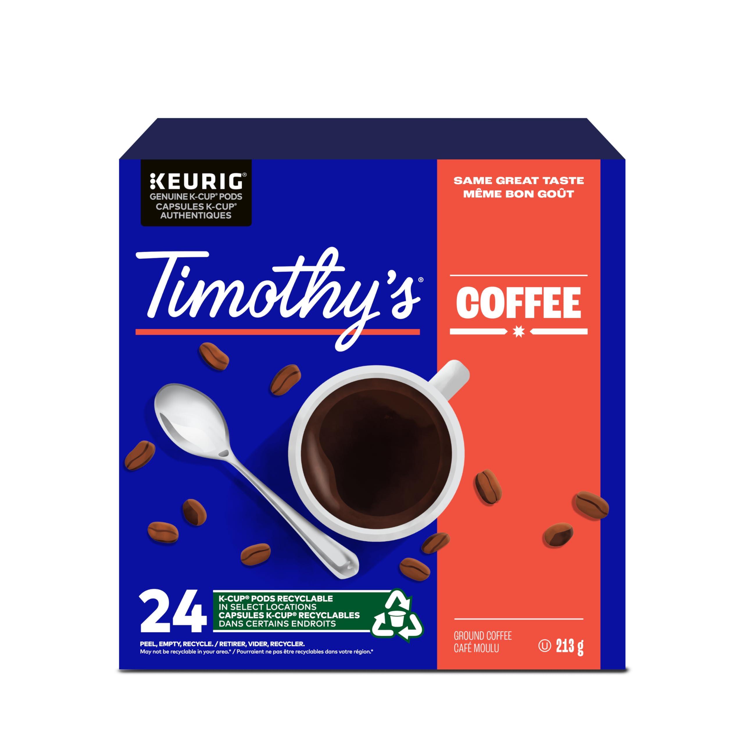 Timothy's World Coffee Timothy's World Coffee Rainforest Espresso K-cup for Keurig Brewers, 24 Count