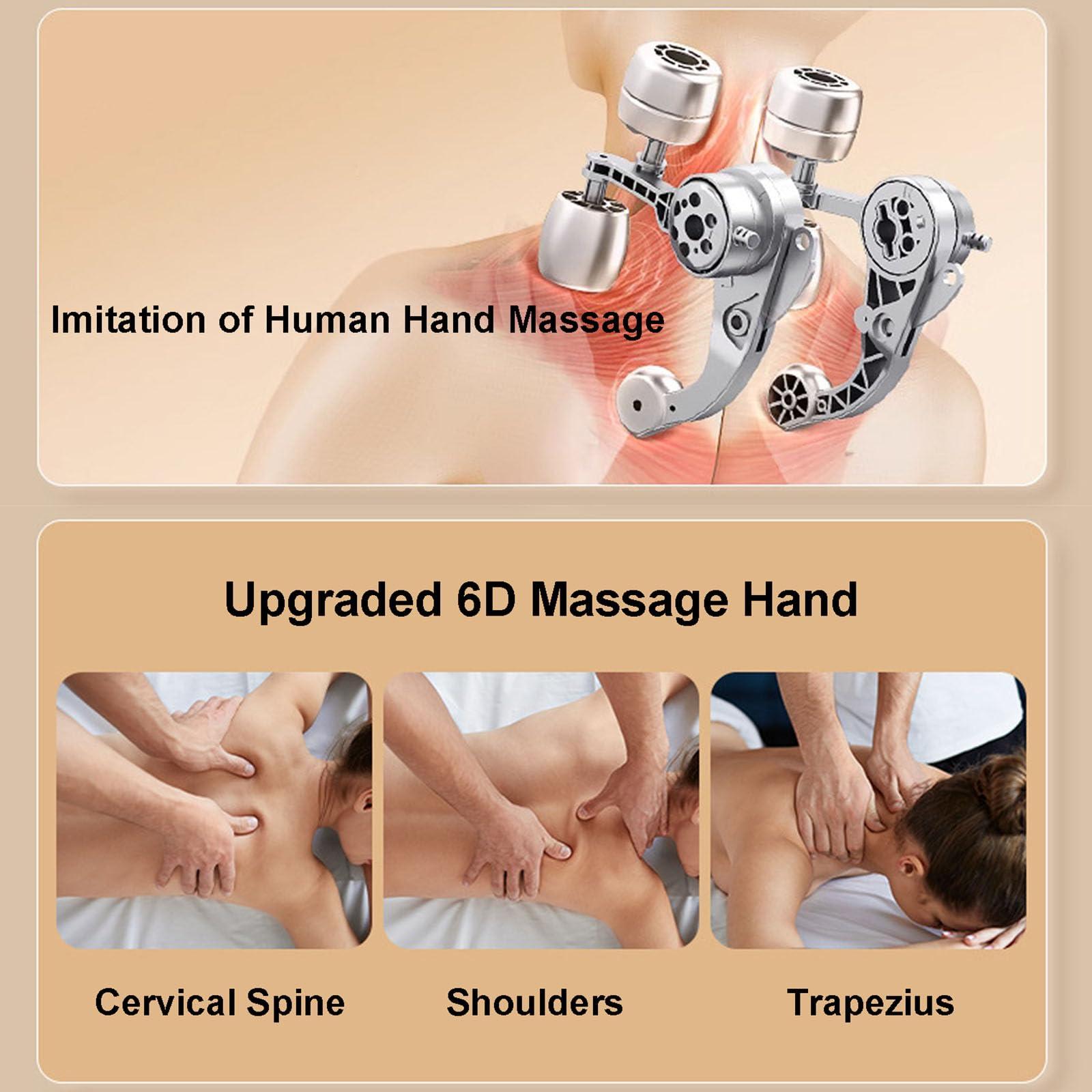 NineLife Basics Spark Therma Touch Massager, Spark Imagine Neck Massager for Pain Relief Deep Tissue, Veeloza Neck and Shoulder Massager with Heat (Gray)