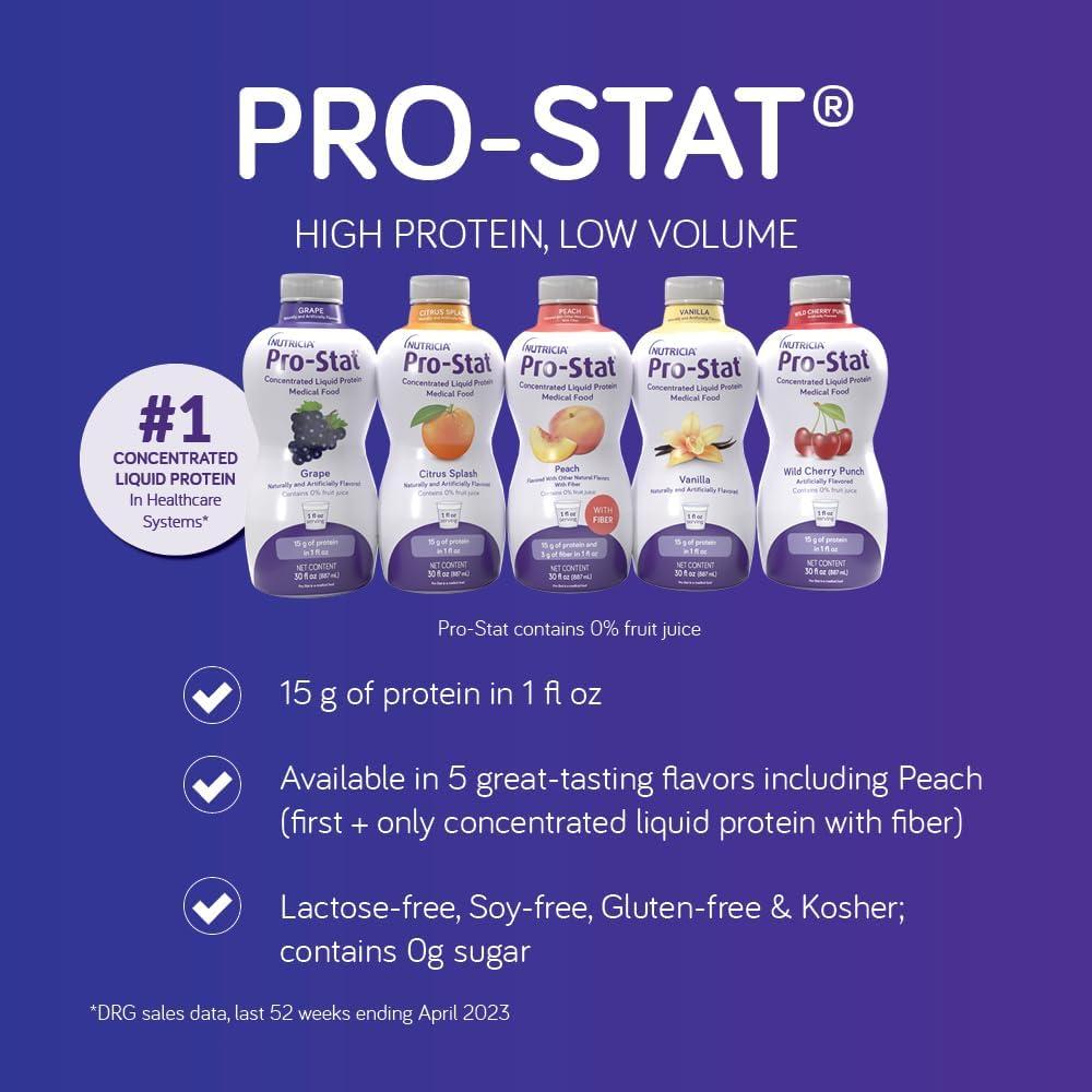 Pro-Stat Pro-Stat Concentrated Liquid Protein Medical Food - Wild Cherry Punch, 30 Fl Oz Bottle (Case of 6)