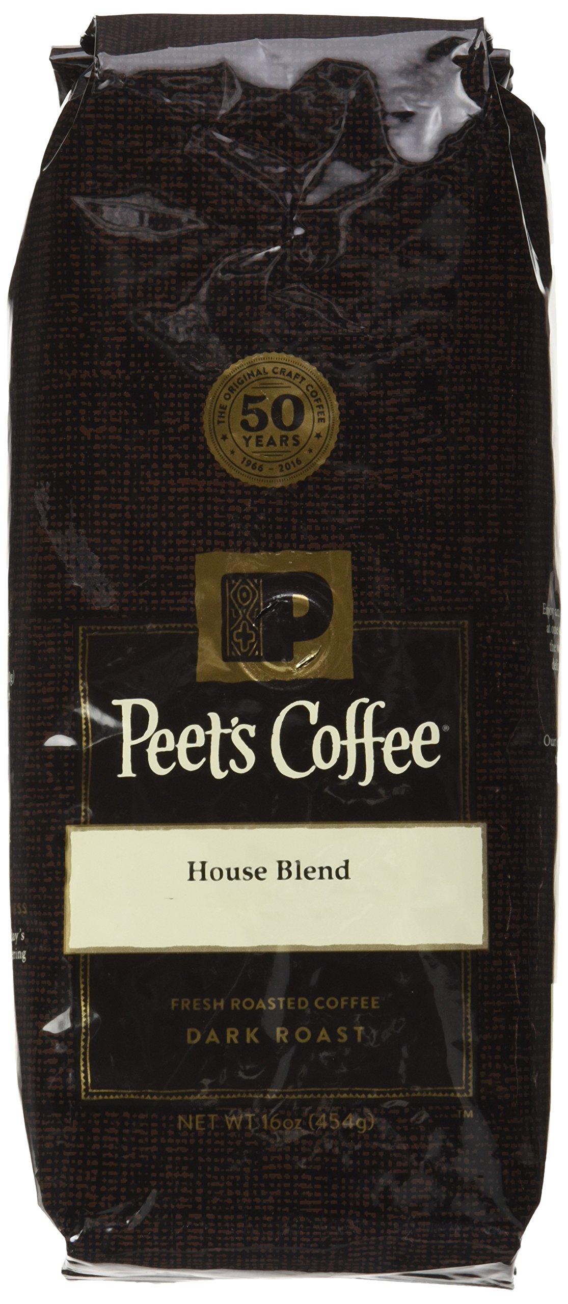 Peet's Coffee Peet's Coffee & Tea House Blend Ground Coffee, 16-Ounce Bag