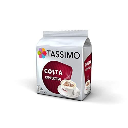 Tassimo Tassimo Coffee Selection - Costa Cappuccino/Americano/Cadbury Hot Chocolate/L'Or Latte Macchiato/Kenco Americano pods - 5 Packs (56 Servings)