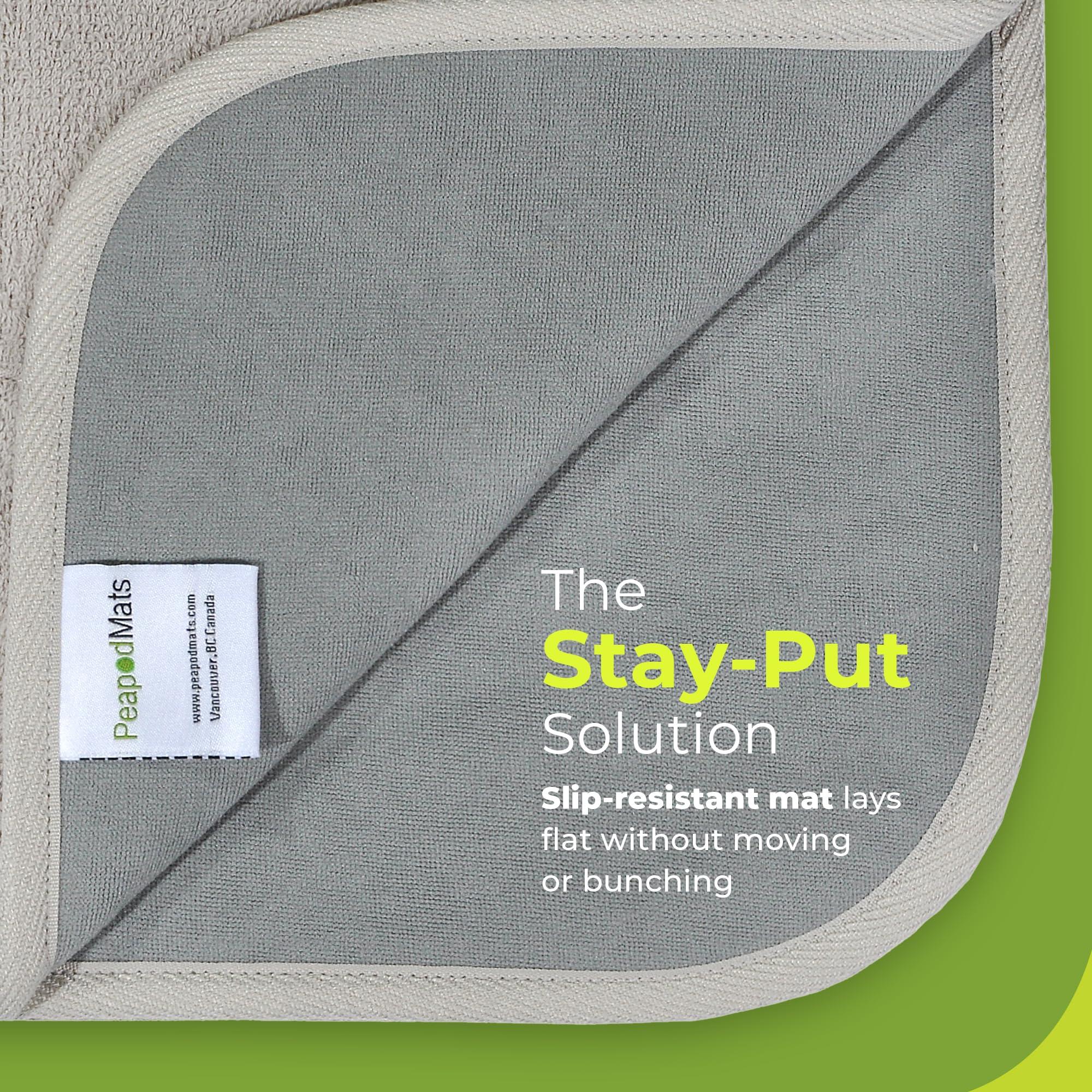PeapodMats PeapodMats Bedwetting & Incontinence Waterproof Bed Mat - Reusable Underpad. Secure Placement & Breathable. Washable. Enviro Friendly 3x3 (Sand) Mattress Protector & Pee Pad for Kids & Adults