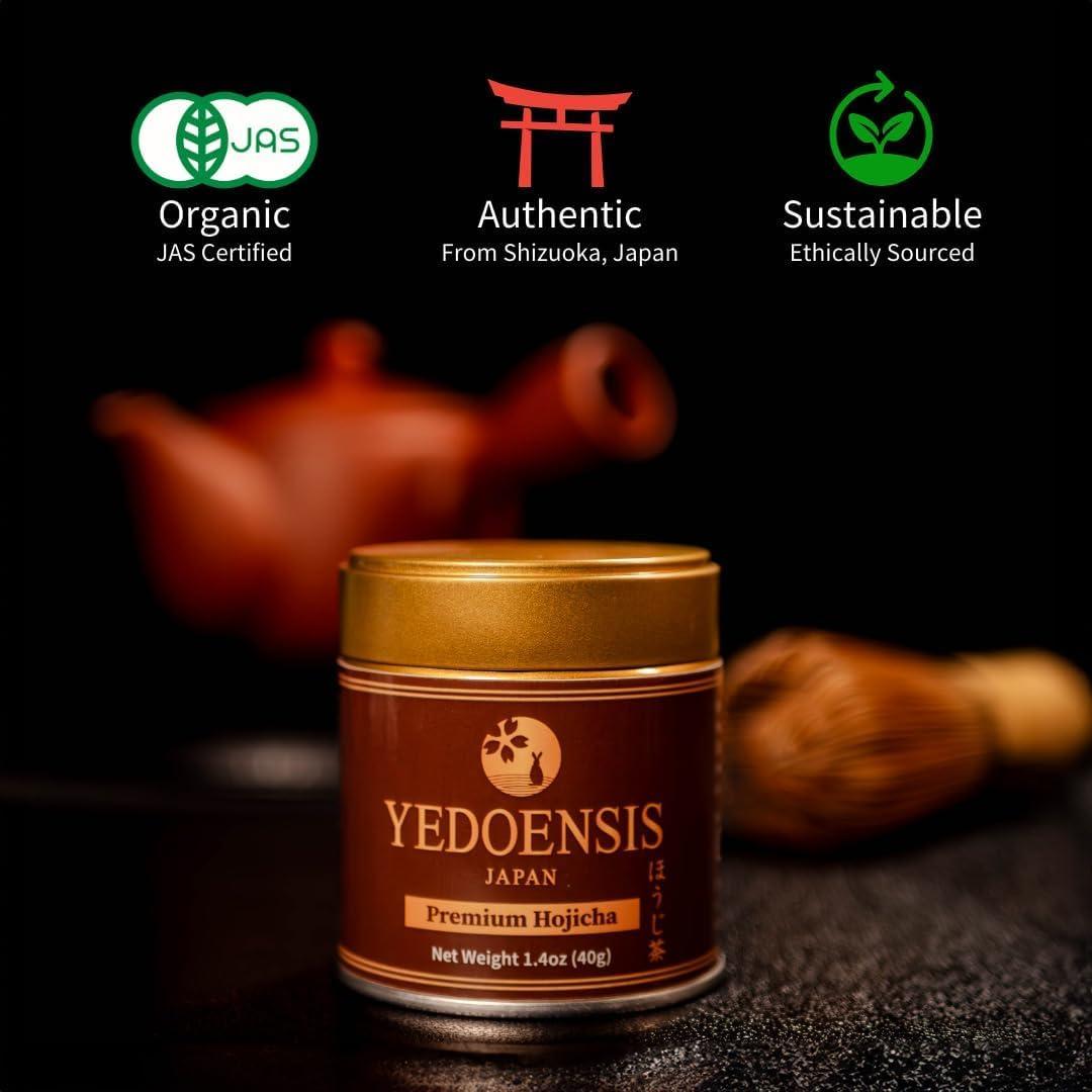 YEDOENSIS YEDOENSIS Premium Hojicha - Authentic Japanese Roasted Green Tea Kuki Hojicha Powder (40g)