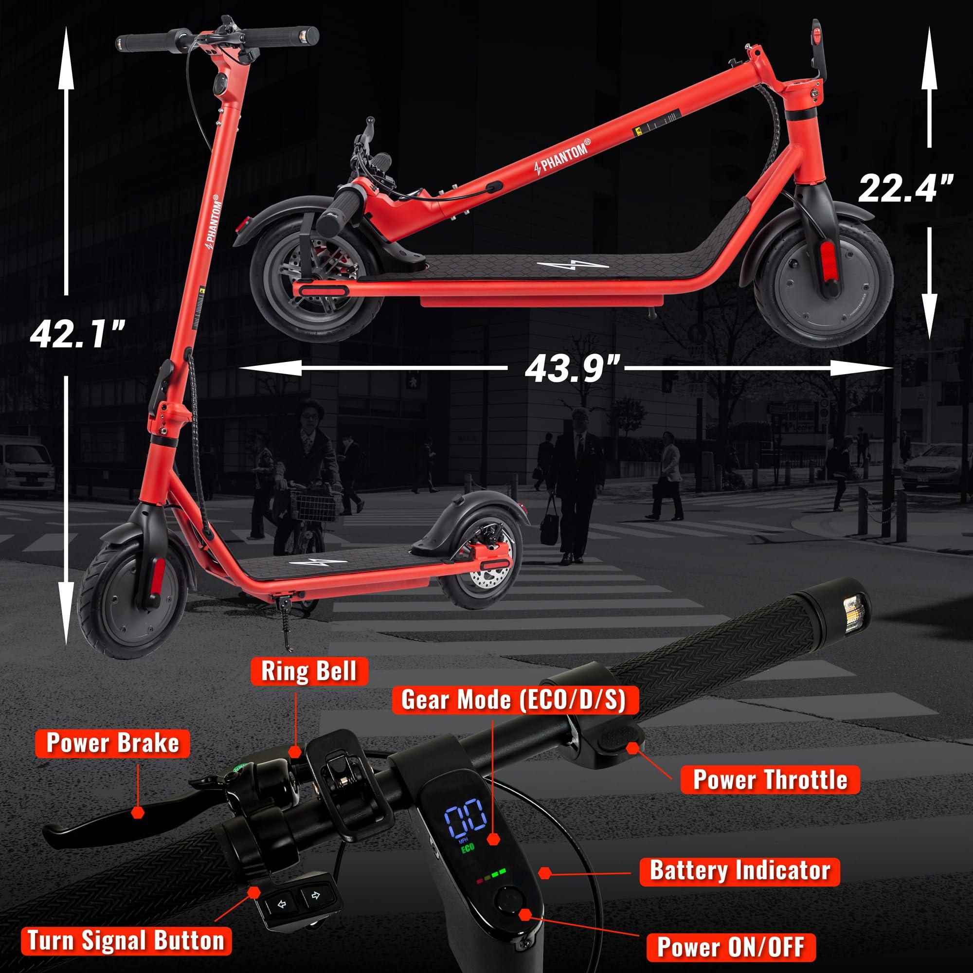 WILIBL WILIBL Electric Scooter for Adults - Foldable, Lightweight, Long-Range, Safety Certified (-Red)