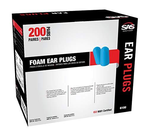 SAS Safety SAS Safety 6100 Foam Ear Plugs, 200-Pair Pack