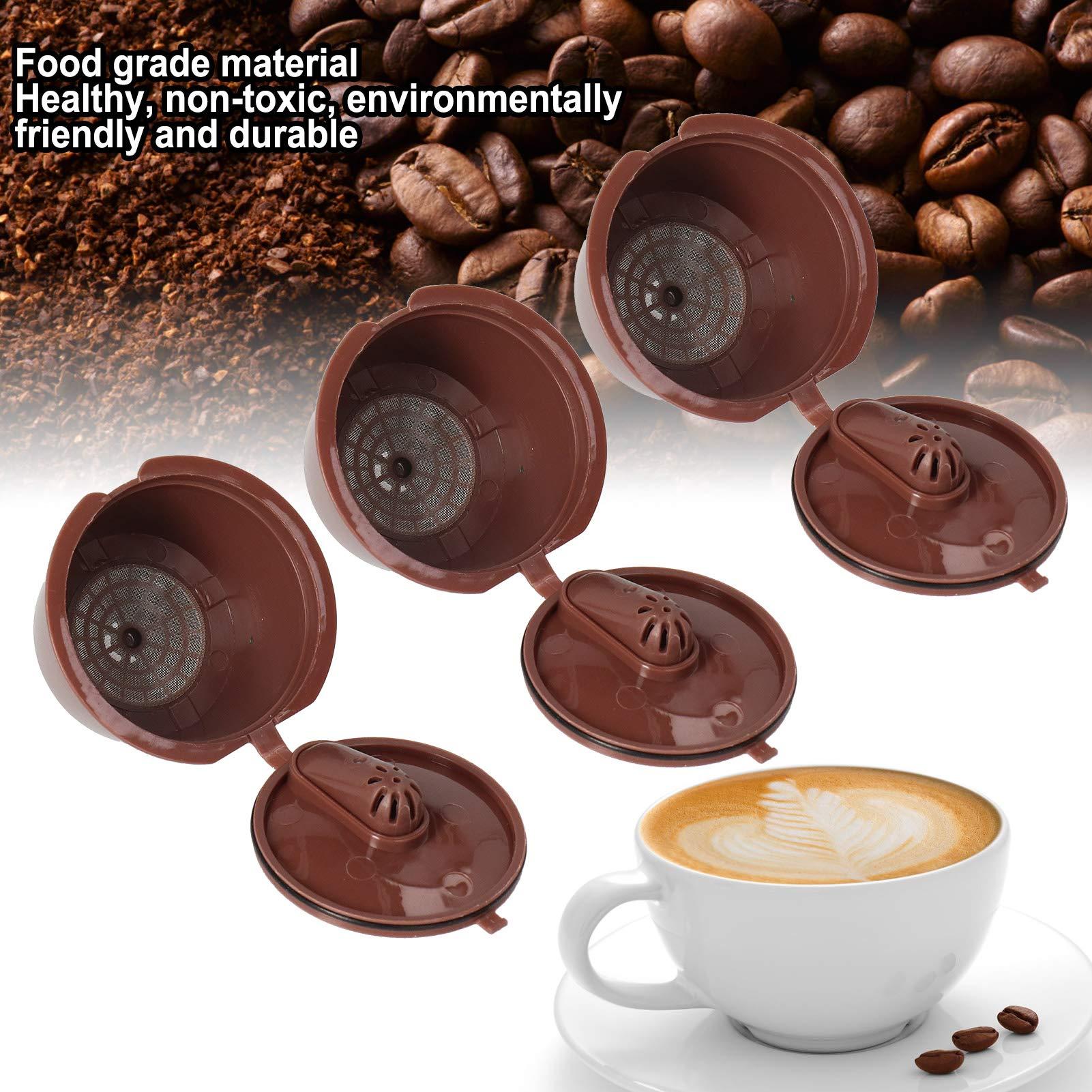 Yosoo Reusable Coffee Capsule Set for, Refillable, Easy to, Great Coffee Maker Tool (51-100ML)