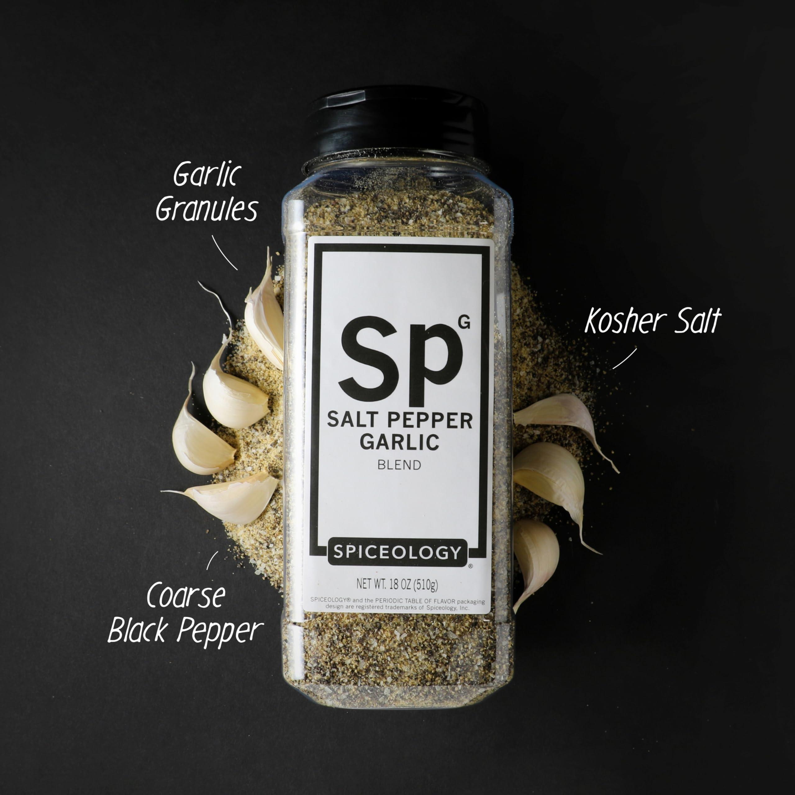 Spiceology Spiceology - Salt Pepper Garlic - SPG - Use On: Steak, Chicken, Hamburgers, Brisket, Turkey, Stew - BBQ Rub - Seasoned Salt - Spices and Seasonings - Grill Seasoning