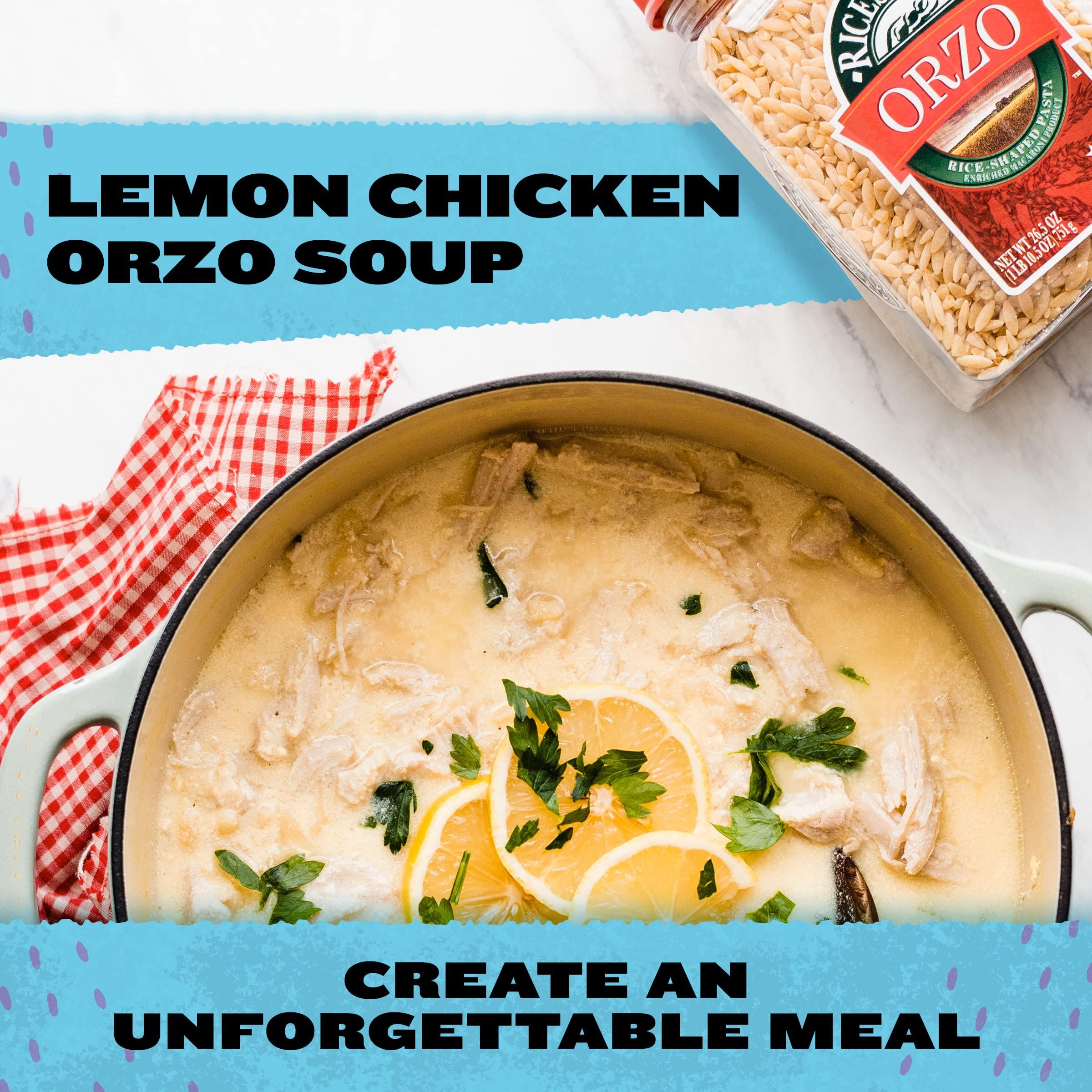 RiceSelect RiceSelect Orzo Rice-Shaped Pasta, Premium Non-GMO Orzo Pasta, 26.5-Ounce Jar