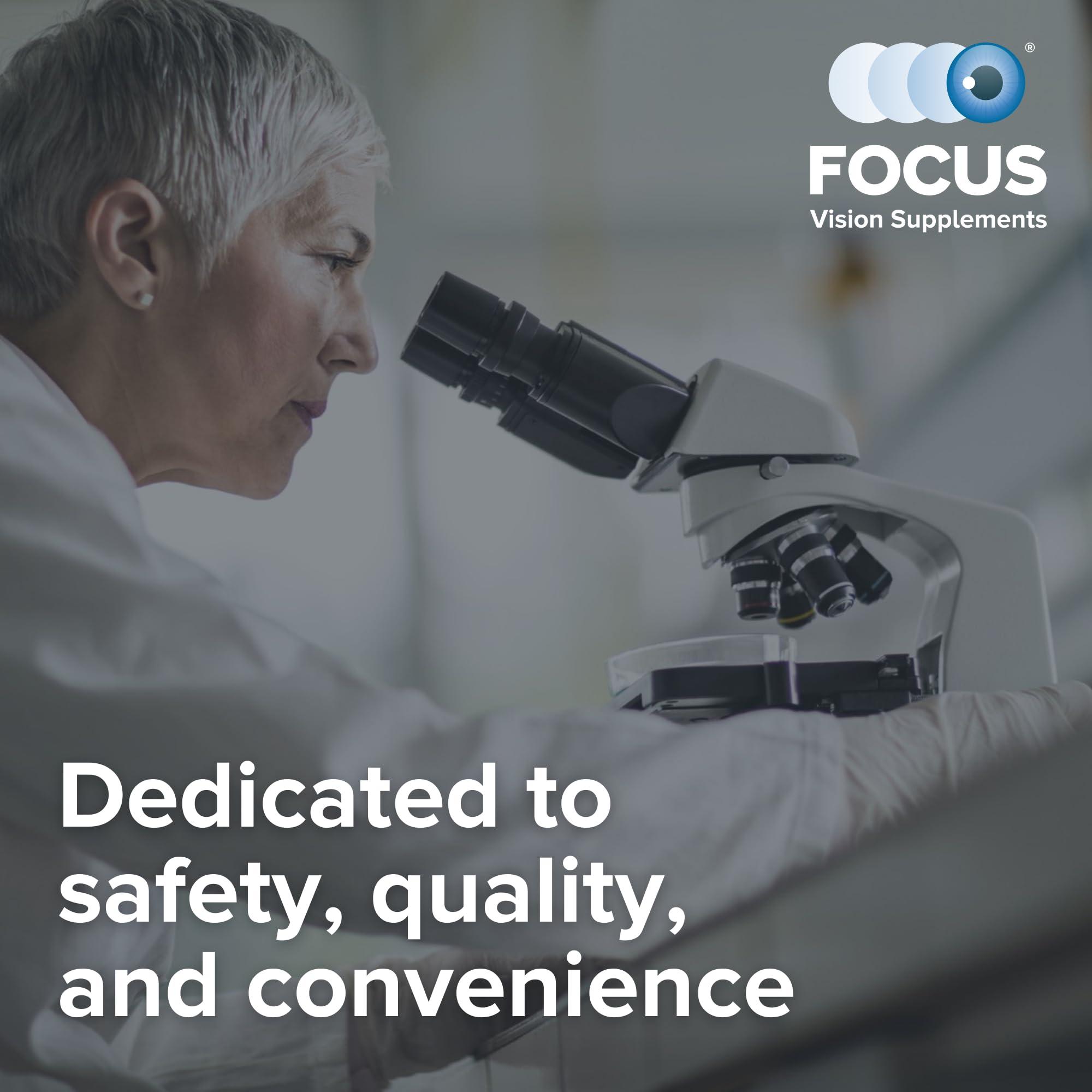 Focus Vision Supplements Focus Vitamins | Focus Select Zinc Free Formula | 180 Softgel Capsules | AREDS2 Based Formula | Eye Vitamin & Supplement | Support for Macular Generation | Easy to Swallow Pill