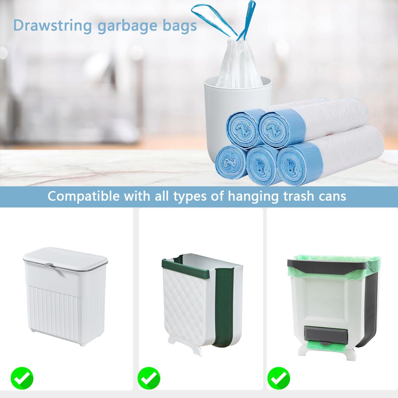 HUAPPNIO Garbage Bags, Small Drawstring Bin Bags 12L 45x50CM 75 PCS (Regular bagged)