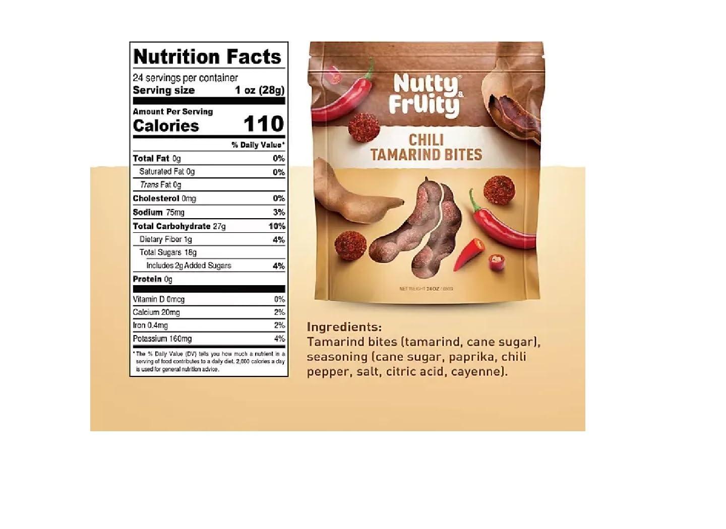 Generic 2-Pack Nutty and Fruity Chili Tamarind Bites, 24 oz each total 48 oz/3lbs