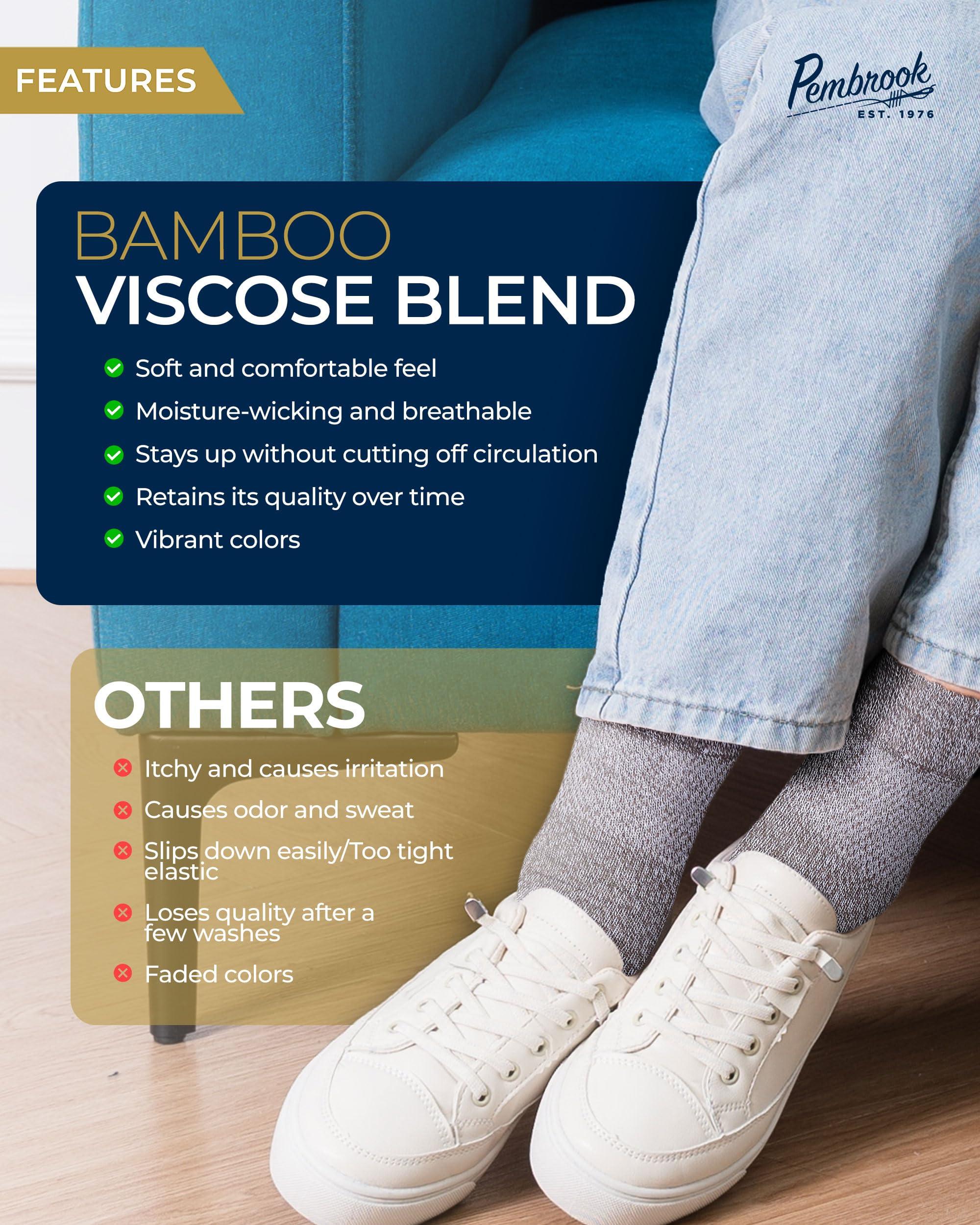 Pembrook Pembrook Bamboo Viscose Diabetic Socks for Women & Men - 6 Pairs Ankle Socks for Swollen Feet | Neuropathy Socks | Moisture Wicking Diabetes Socks | Tan, Light Tan, Navy, Light Blue, Grey, Light Grey