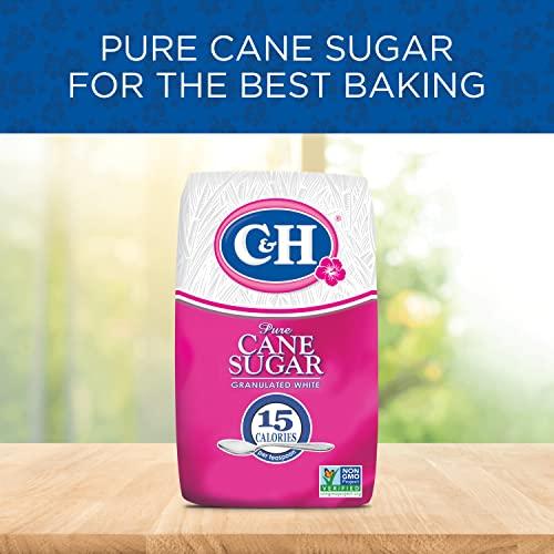 C&H C&H Premium Pure Cane Granulated Sugar, 4 LB Bag (Pack of 2)