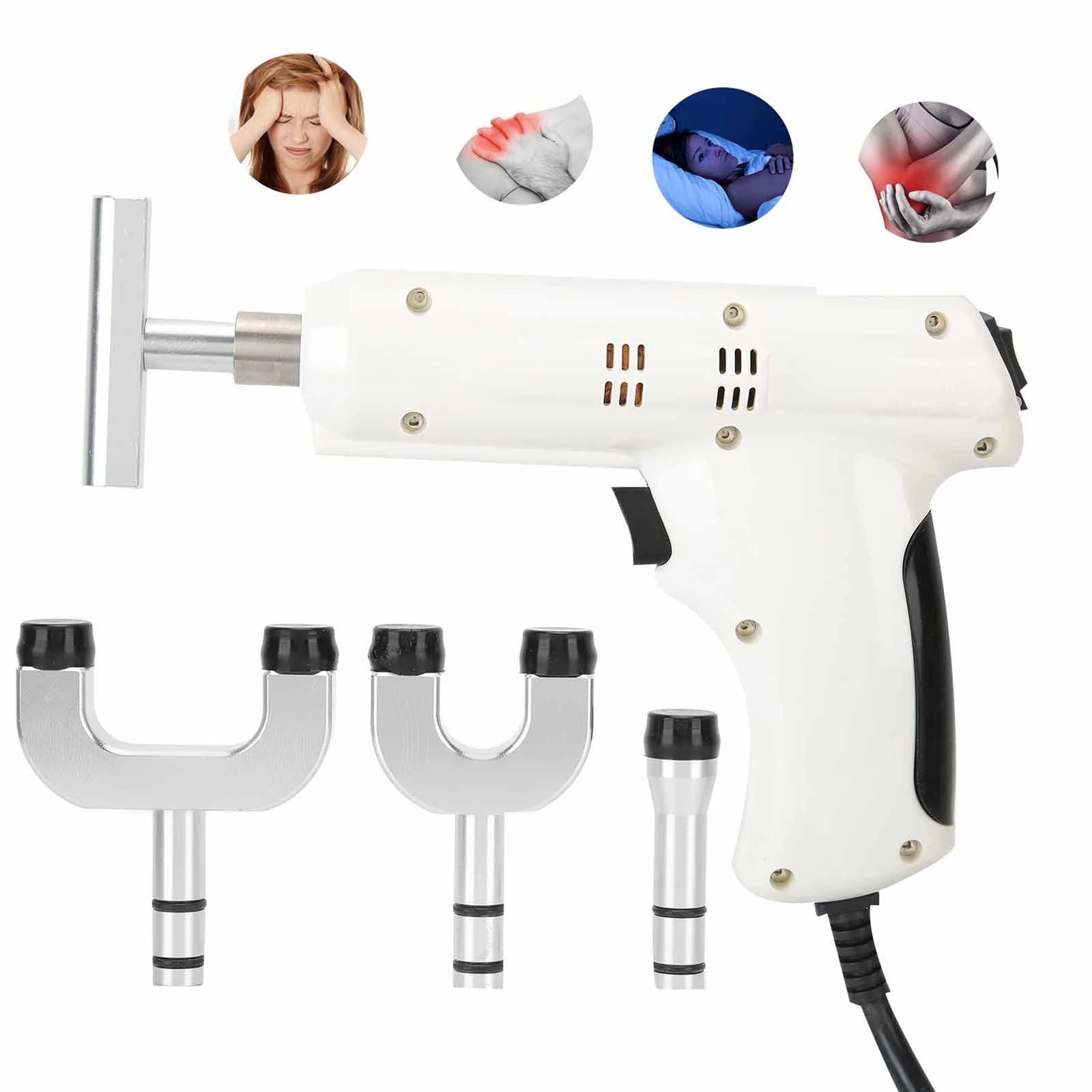 VEXIGO VEXIGO Electric Chiropractic Adjusting Tool, Spine Massager for Muscle Relax Pain Relief New Spinal Back Massage Correction Gun with 4 Massage Heads