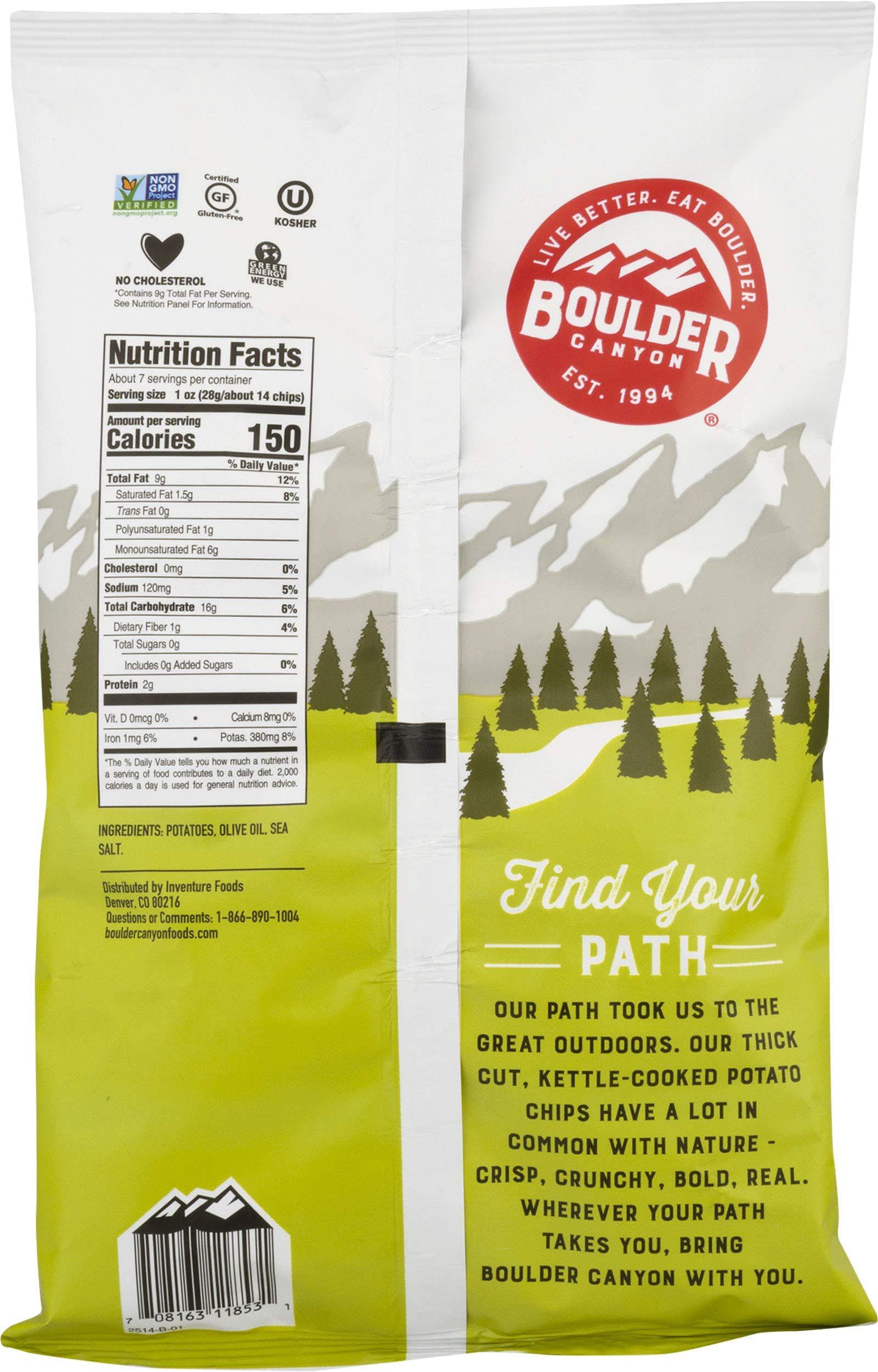 Boulder Canyon Boulder Canyon Kettle Cooked Potato Chips, Olive Oil, Sea Salt, 6.5 Ounce
