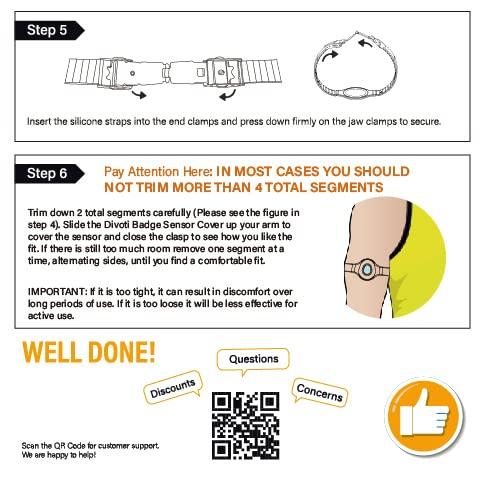 Divoti Divoti CGM Continuous Glucose Monitor Sensor Cover Armband Compatible with Dexcom G7, Trim-to-fit Adjustability- Transparent