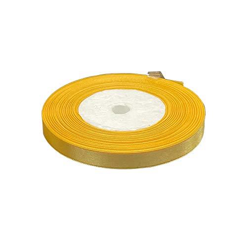 Trimming Shop Trimming Shop 6mm x 10 Metres Double Sided Satin Polyester Ribbon for Fabric, DIY Art & Crafts, Bows, Gift Wrapping, Wedding Favors & Home Decorations, Champagne Gold