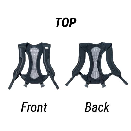 Mediaid Mediaid Textile Exoskeleton Suits for Industrial Labor, Farming and Heavy Lifting l Full-Body Posture Support for Men & Women (Top Medium/Bottom Medium), Black