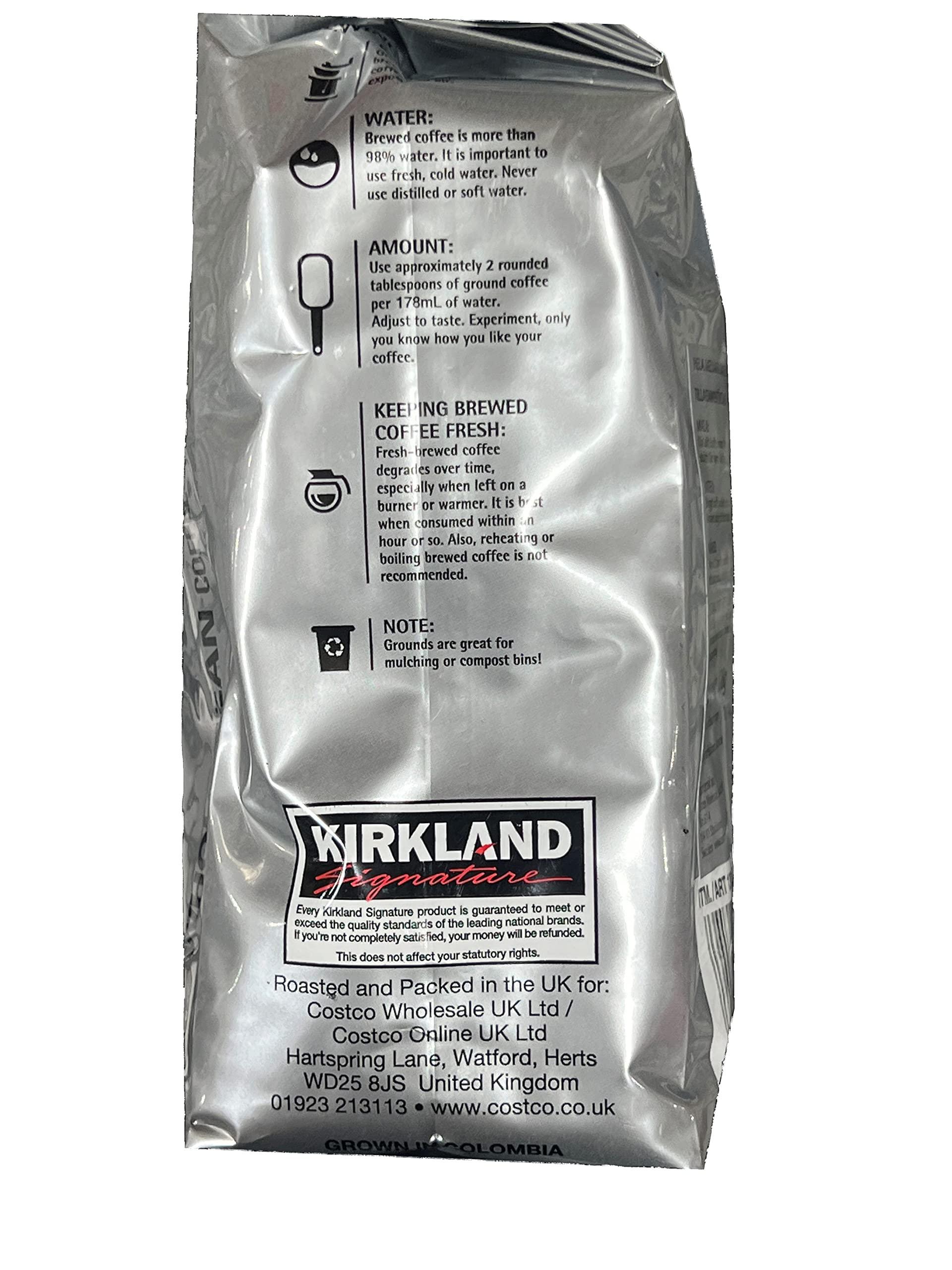 Kirkland Signature Signature 100% Whole Bean Coffee Suppremo, Columbian, 3-Pound