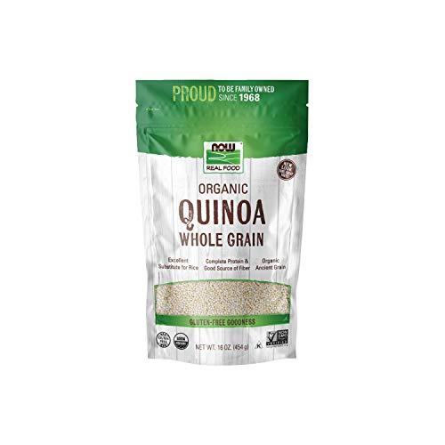NOW NOW Foods, Organic Quinoa Whole Grain, Gluten-Free, Ancient Grain, Source of Protein and Fiber, 16-Ounce (Packaging May Vary)