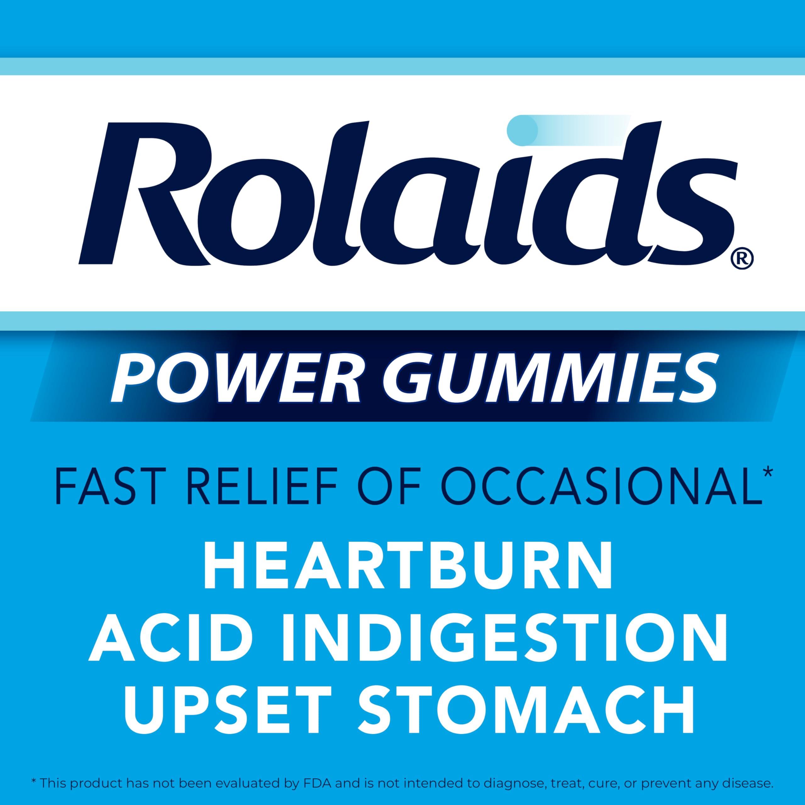 Rolaids Rolaids Power Gummies, Fast Relief of Occasional Heartburn and Acid Indegestion, Dietary Supplement, Smooth Berry, 54 Gummies