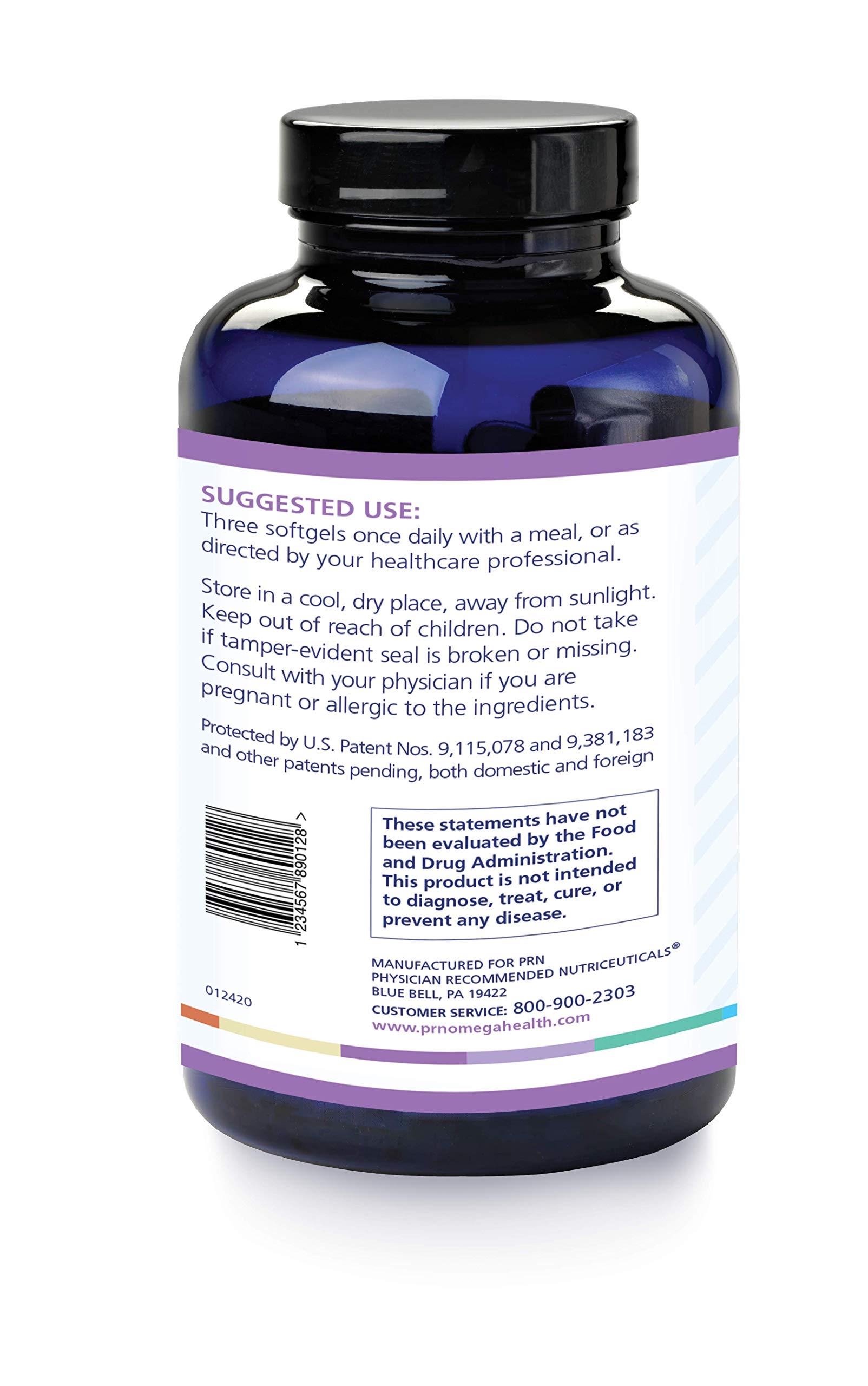 PRN Physician Recommended Nutriceuticals PRN Eye Omega Advantage (Eo3) High DHA Supplement - 1400mg DHA & 400mg EPA in Re-Esterified Triglyceride - Important Nutrients for Macula & Retina Support Eye Vitamins - 3 Month Supply