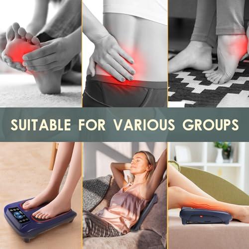 VnioLife Electric Foot Massager with Heat for Neuropathy Plantar Fasciitis Pain FSA HSA Eligible Vibration Shiatsu Heated Foot Massager Pain Circulation Feet Massager for Pain Relief Improve Muscle Relaxation
