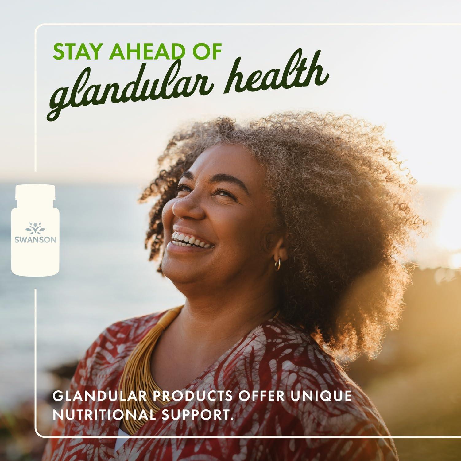 Swanson Swanson Ovarian Glandular Supplement - Women\'s Glandular Health and Balance Support - Premium Bovine Tissue - 60 Capsules, 250mg Each (2 Pack)