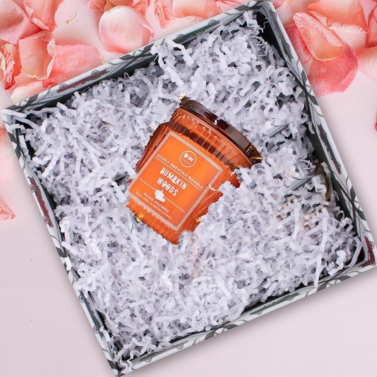 AIRKING 1LB-White Crinkle Paper Filler,Box Stuffing,for Gift Stuffing.White Shredded Paper for Gift Baskets,Box Stuffing Shredded Paper,Suitable for Different Festivals\'Gift Basket Filler Paper Shreds