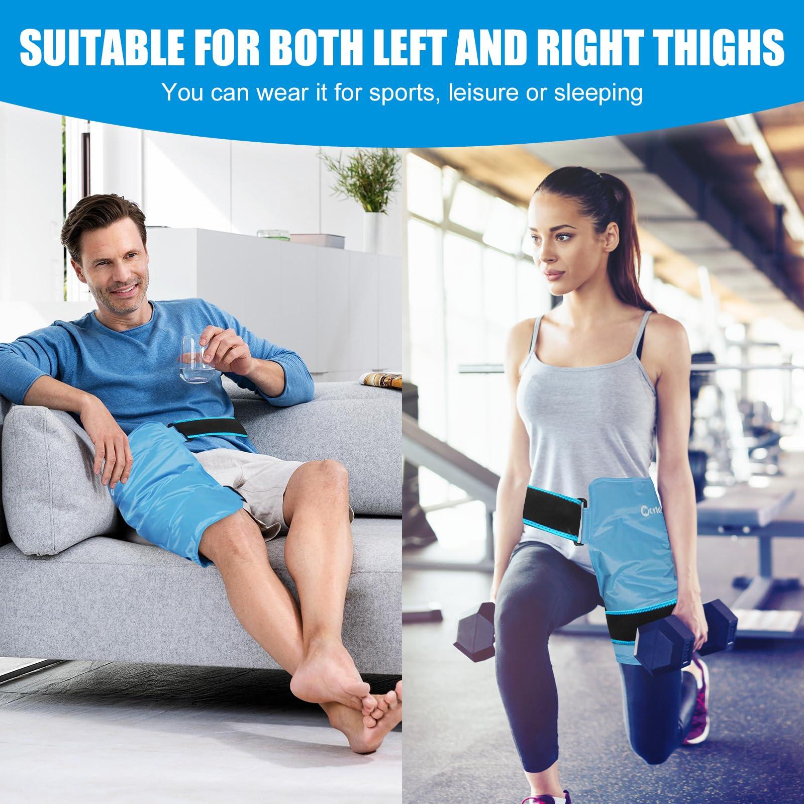 Blobuste Hip Ice Pack Wrap After Surgery, Reusable Cold Pack for Bursitis Hip Replacement Surgery, Hip Flexor Pain, Gel Ice Packs for Hip Injuries Cold Compress Therapy, Ice Pack Wrap for Sciatica, Swelling