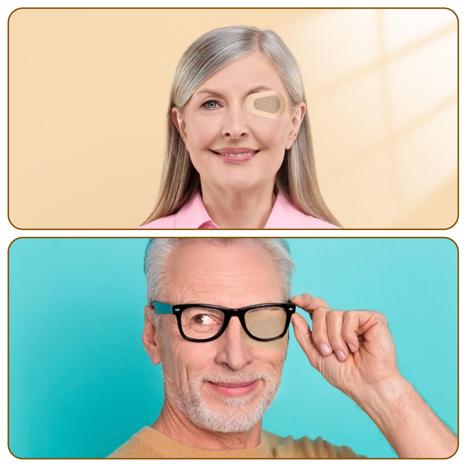 WY LIGHTING LEVEL 30 Pcs Adhesive Eye Patches Light Blocking Disposable Eyepatch Sticker Breathable Non-Woven Cotton Eye Shield Tape Easy Peeling Latex Free Eyecare Bandages Fatigue 3 2 Inches