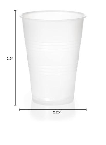 EcoQuality 3 oz Translucent Plastic Cups - Disposable 3 Ounce Cold Drink Party Cups - Cold Drink, Soda Cups, Party Cups, Office Water Cups, Drinking Cups for Home, Events, Wedding, Parties, Takeout (2500 PACK)