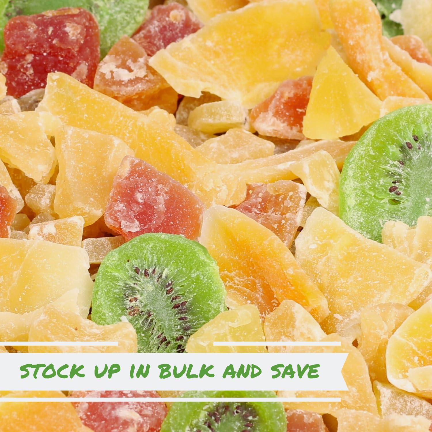 It\'s Delish Tropical Mixed Dried Fruit Chunks by It\'s Delish, 10 lbs Bulk | All Natural Refreshing Snack | Mix Of Pineapple, Papaya, Mango, and Kiwi Slices Low Sugar, No Sulphur, No Color added, Vegan, Kosher