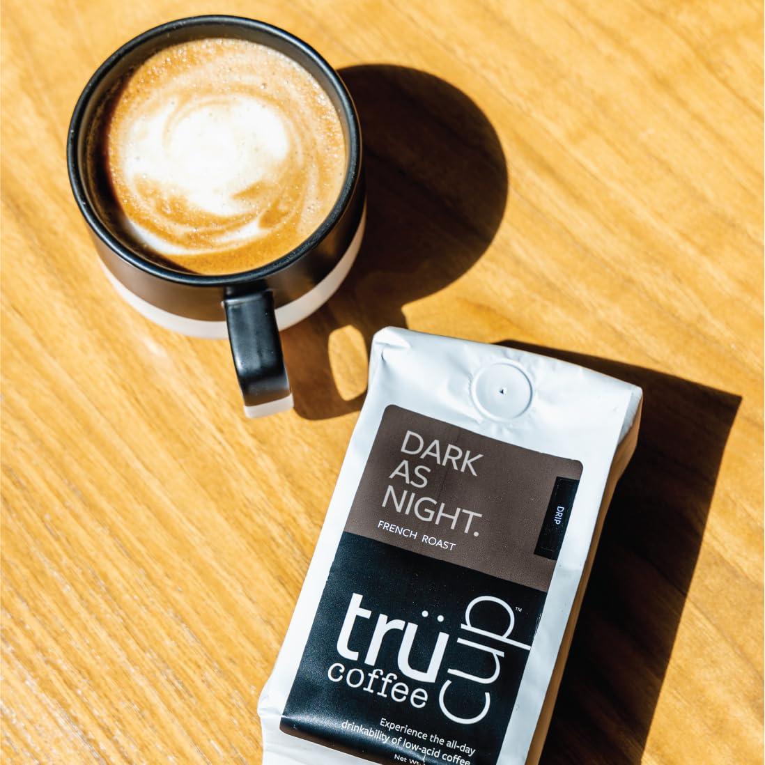 TRUCUP trcup Low-Acid French Roast Coffee (12 oz, Whole Bean)