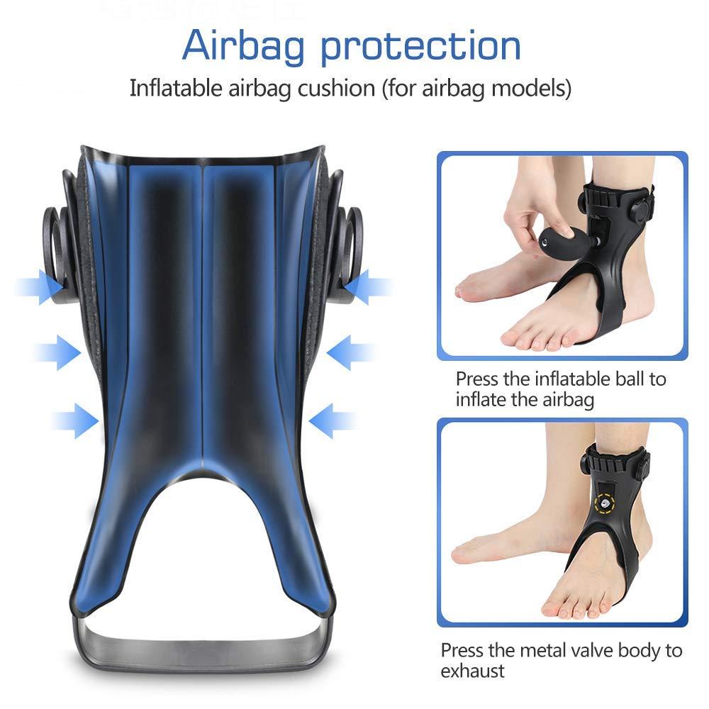 KOMWELL KOMWELL Drop Foot Brace Orthosis AFO AFOs Ankle Brace Support With Comfortable Inflatable Airbag for Hemiplegia Stroke Shoes Walking (Left foot, Medium)