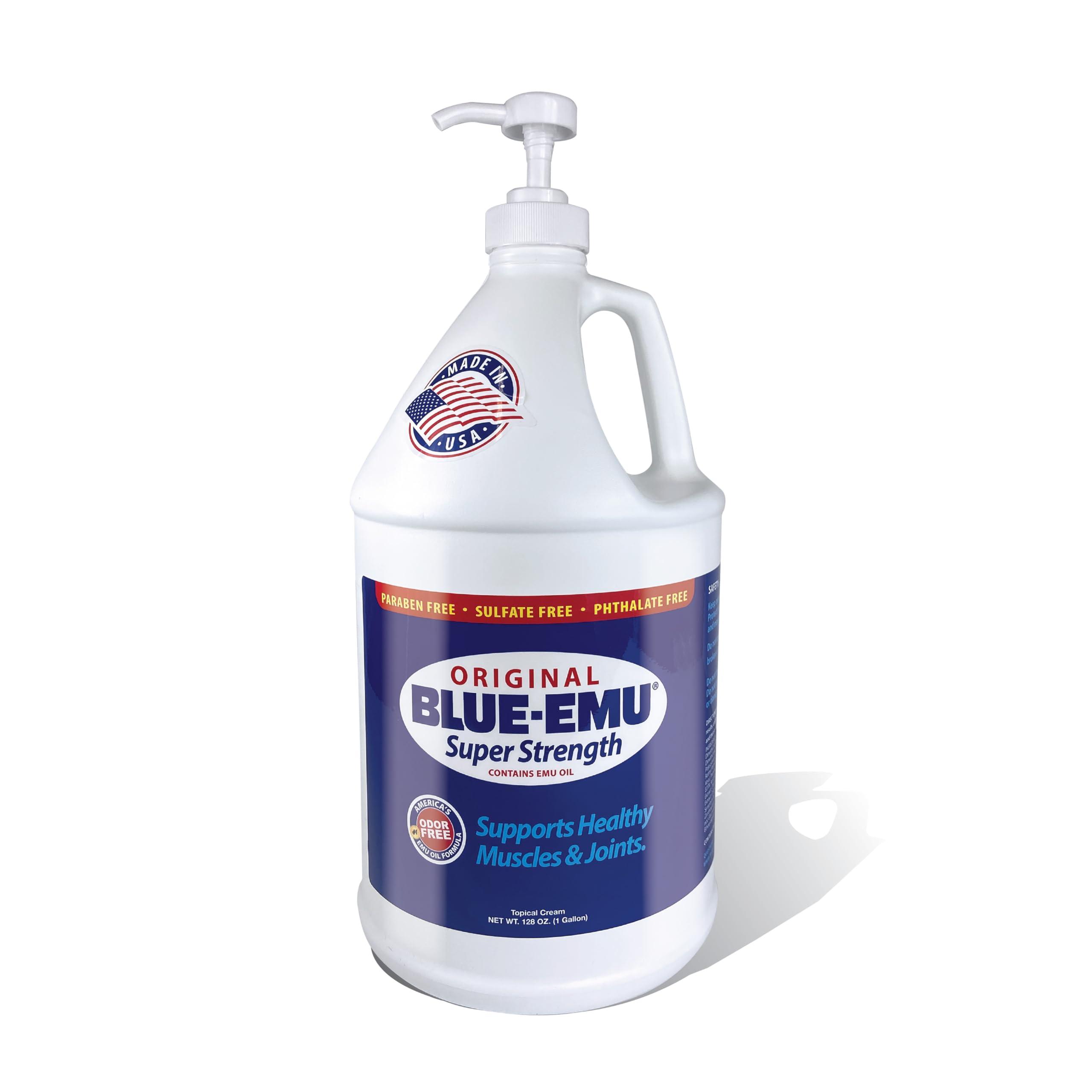 Blue Emu Blue Emu Original Super Strength Cream, Muscle and Joint Support, Professional Family Size 1 Gallon Bottle w/Pump